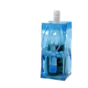 फ्रांस गर्म कस्टम निविड़ अंधकार प्लास्टिक बर्फ शराब की बोतल बैग