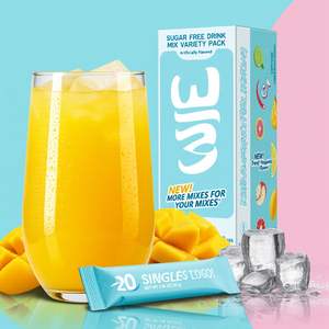 F2C prix de gros Tropical Escape mélange pour boisson aquatique, 20 pièces | citron vert, banane, noix de coco et mangue, sans sucre et sans caféine - Product Image 2