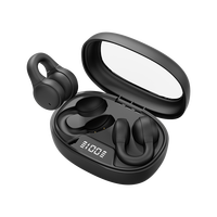 Casque sans fil à conduction osseuse X53 Clip-On de haute qualité avec écouteurs à affichage numérique pour le sport