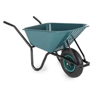 Carretilla de rueda de construcción de plástico y acero, resistente, colorida, gran oferta, artículos de envío - Product Image 1