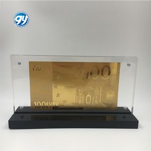 Regalos de Patriotismo Europeo, Billete de 100 <span class=keywords><strong>Euros</strong></span> en Papel de Oro 999 para Decoración de Oficina - Product Image 4