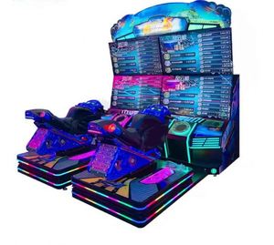Consola de Juegos Arcade de Carreras con Doble Pantalla para Dos Jugadores, Simulador de Motocicleta que Funciona con Monedas para Centros de Juegos - Product Image 2