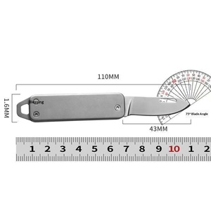 Navaja de Bolsillo Plegable Portátil D2 Mini de Acero Inoxidable, Acceso sin Bloqueo con Llave, para Camping, Bricolaje, Uso General, Hoja Tipo Sheepsfoot de 0.35mm de Grosor - Product Image 6