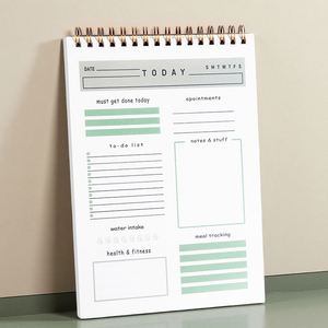 52-Page Spiral Weekly & Daily Planner Notebook To-Do List & Meal Planner PP Cover Saddle Stitching Binding <b>A5</b> for Gift - Product Image 3