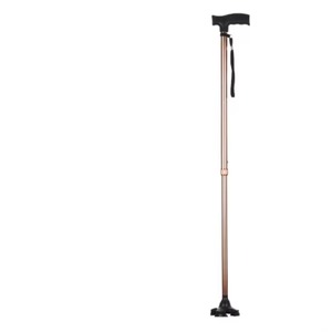 aluminum alloy retractable four-legged crutches, adjustable height <b>elderly</b> canes, non-slip climbing canes for the <b>elderly</b> - Product Image 3