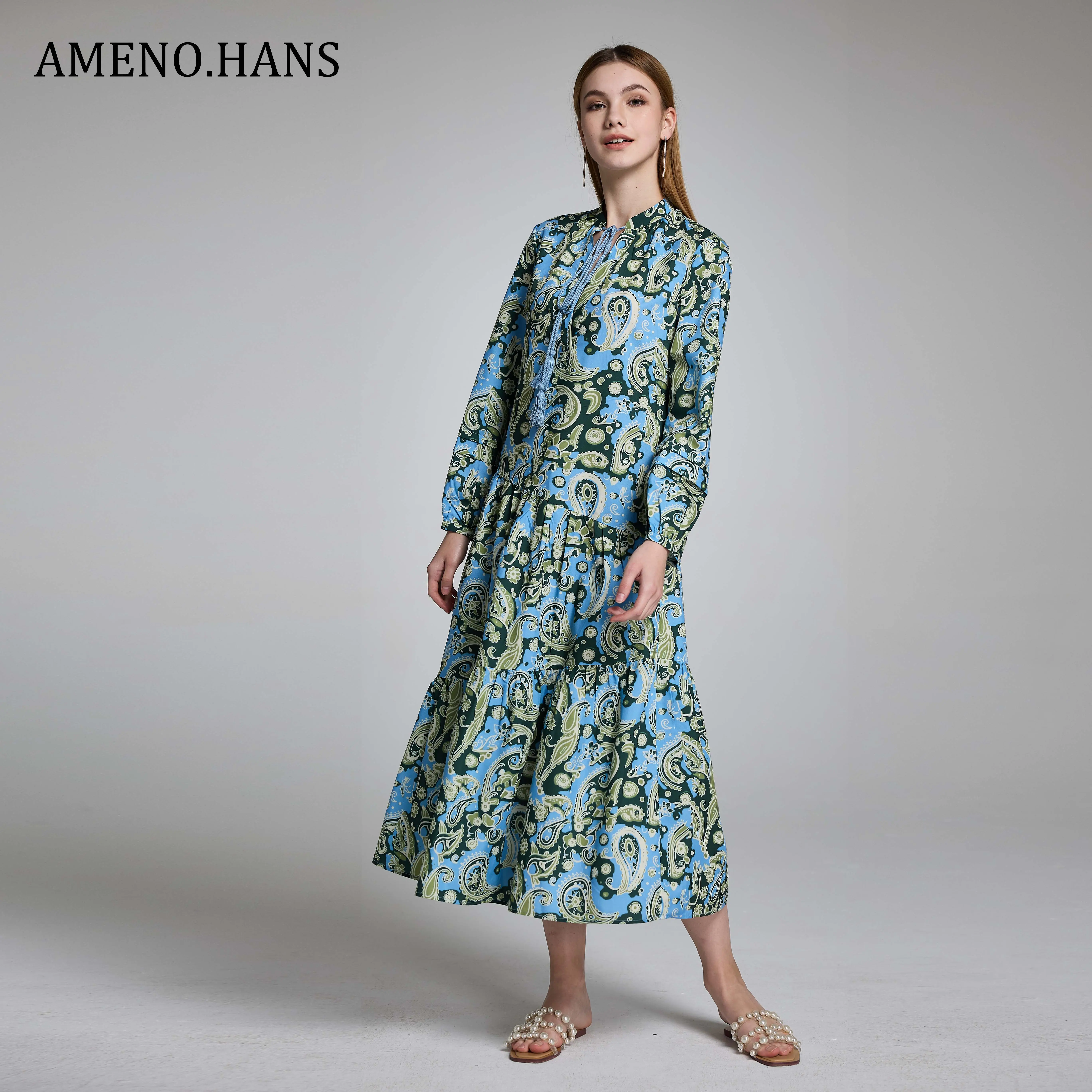 2023 Wholesale Womens High Quality Maxi Women Long Floral Holiday Dress