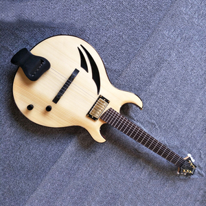 Guitarra Electroacústica Jz Music Hecha a Mano con Cuerpo de Madera Maciza y Dos Orificios en Forma de F - Product Image 2