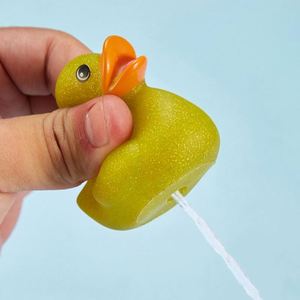 5.5cm 2 Inch Customized Batch Print Logo PVC Glitter Rubber Duck Form Bathtub <b>Bath</b> Toys with Pattern Designs Applied - Product Image 4