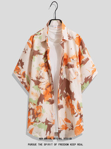<span class=keywords><strong>Camisa</strong></span> Hawaiana de Verano para <span class=keywords><strong>Hombre</strong></span>, Marca de Moda, <span class=keywords><strong>con</strong></span> Estampado Divertido y Graffiti, Manga Corta, Cuello Cuadrado, Estilo Hip-Hop, Holgada e Informal - Product Image 3