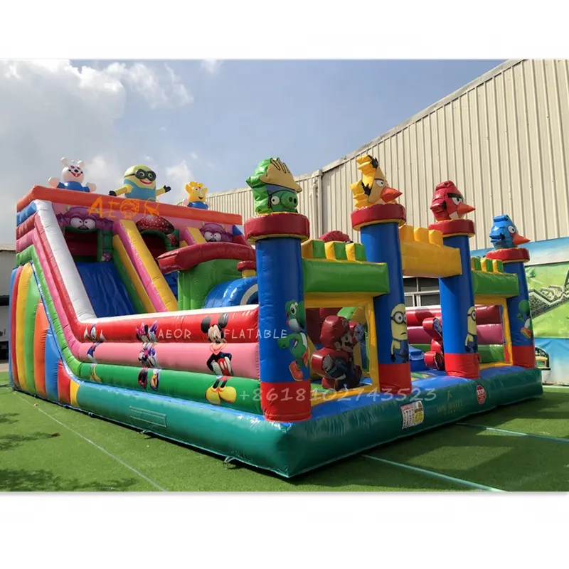 Inflable divertido ciudad selva niños interior al aire libre inflable castillo hinchable Parque de Atracciones Parque inflable parque infantil castillo de salto