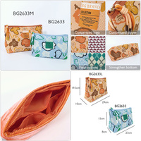 Reistasje van polyester mesh met argyle jacquard, op maat gemaakte kleurstijl, warme tinten, geruit weefpatroon, geweven make-up tas