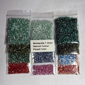 Gemas HQ Melee de 1.0mm, 1.5mm, 2mm, 2.5mm, 3.0mm, Diamantes Verdes y Rosas de Color Natural, Piedras Sueltas de Moissanita Azul - Product Image 3