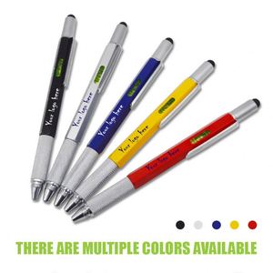 Stylo multifonction 6-en-1 personnalisé avec règle, tournevis, stylo à bille en métal multifonctionnel, gadget cadeau pour hommes, pères et maris - Product Image 5