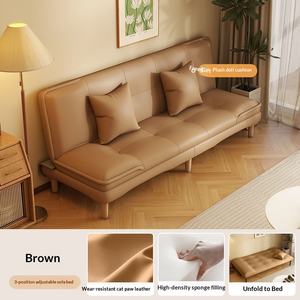 Canapé-lit <span class=keywords><strong>convertible</strong></span> avec dossier réglable, pieds en bois, tissu lavable, pour petit espace, salon, appartement, invité - Product Image 6