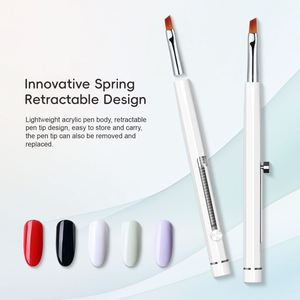 High-end Customized 6pcs <b>Set</b> Multi-function Nylon Cuticle Cuticle Pusher Nail Retractable Acrylic Nail Brush Nail Brush - Product Image 3