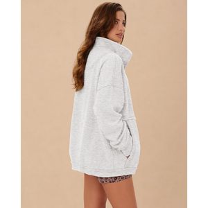 Sudadera Oversize para Mujer FOXA, Cuello Alto, Estilo Henley, Ligera y Cómoda, con Bolsillo Canguro, para Otoño - Product Image 4