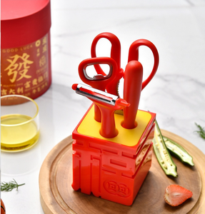 Ensemble de 5 ustensiles de cuisine multifonctionnels en acier inoxydable, éplucheur en PP, couteau <span class=keywords><strong>à</strong></span> fruits, <span class=keywords><strong>râpe</strong></span> <span class=keywords><strong>à</strong></span> <span class=keywords><strong>légumes</strong></span>, outils de préparation de nourriture pour bébés, complet - Product Image 2