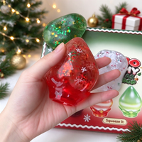Nouveau jouet souple en forme de goutte d'eau de Noël, jouet anti-stress non-rétractable, jouet à presser en TPR pour cadeau et décoration
