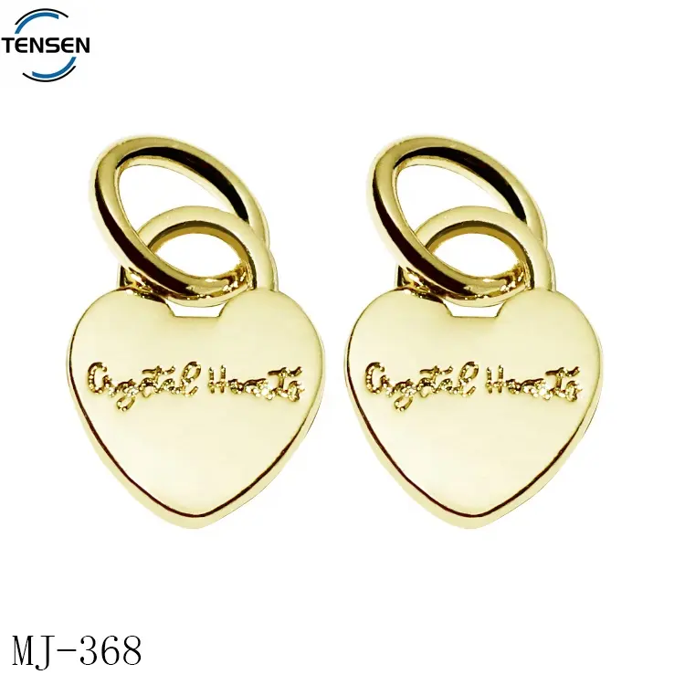 Latest jewelry fitting heart logo brand charms handmade accessory gold letter private pendant for bangle