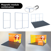 HAWK Agent Wanted 10s Assembly Collapsible Advertising Fabric Led Lightbox Frameless Pop up Foldable Fabric Seg Light Box Stand