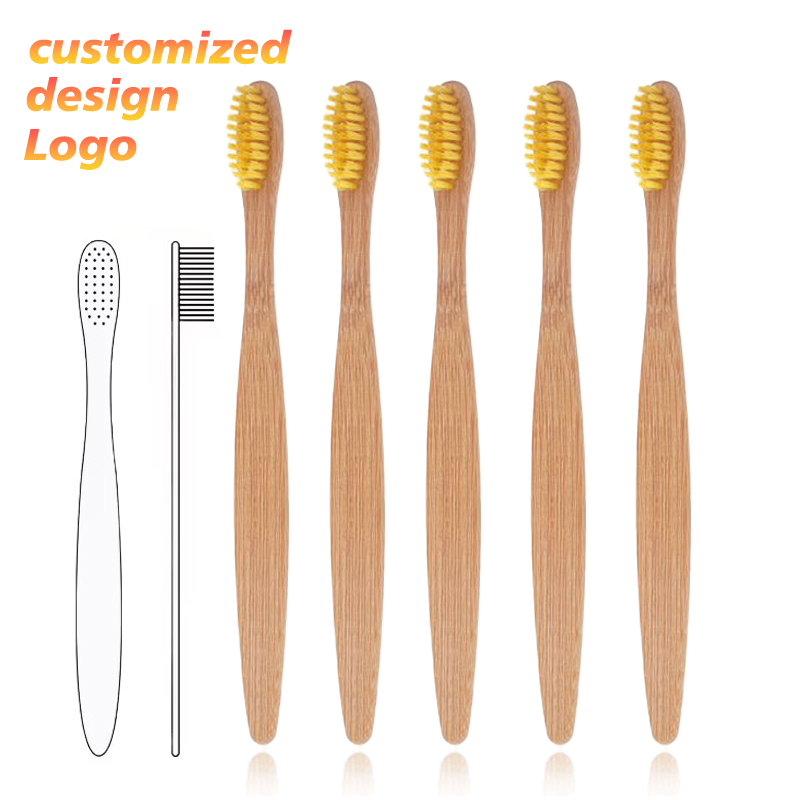 Wholesale Eco Friendly Biodegradable Bamboo Toothbrush OEM Manufacture Teeth Whitening Tooth Brush