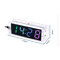 Kit de production d'horloge numérique à sept couleurs bricolage électronique pièces détachées LED tube numérique réveil soudage 51 microcontrôleur