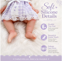 Poupée Reborn en silicone miniature de 6 pouces, adorable compagnon de collection, ornement de bureau, cadeau d'anniversaire adorable pour les filles