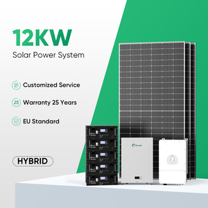 ระบบพลังงานแสงอาทิตย์ออฟกริด Sunpal ขนาด 5kW 7kW 10kW สำหรับบ้าน พร้อมแบตเตอรี่ลิเธียม ระบบพลังงานแสงอาทิตย์ออฟกริด SP12KW - Product Image 1