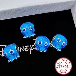 Dijes de Plata de Ley 925 Originales para Pulseras DIY, Dijes Azules Grandes de Alta Calidad para la Creación de Joyería - Product Image 2