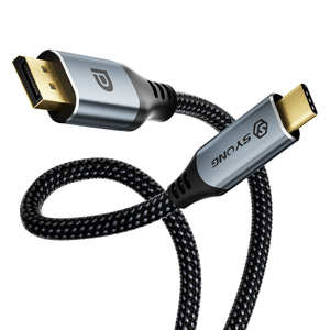 Câble Syong 8K 60Hz en cuivre type C vers DisplayPort compatible iPhone 17, <span class=keywords><strong>MacBook</strong></span> Pro/<span class=keywords><strong>Air</strong></span>, iPad, Mac - Product Image 1
