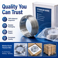 Fil de titane de qualité médicale GR1 GR2 ASTM B863 F67 0,5-3 mm pour impression 3D, soudage, pliage, OEM personnalisé