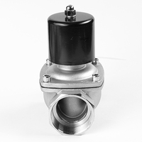 Vanne solénoïde de remplacement en acier inoxydable normalement fermée (NF) pour air, eau, diesel, vanne magnétique électrique à 2 voies