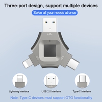 Pingguo Disk 2.0 USB sidik jari, ponsel dan komputer tiga dalam satu Tipe C untuk Android