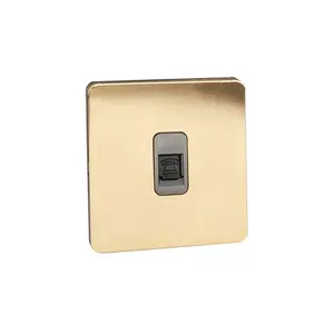 Vintage Retro Electrical Wall switch Brass Toggle switch Stainless steel panel 110-250V light switch