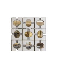 Miroir mural décoratif de luxe moderne et simple en verre 3D, style Art Déco, durable, 40CM FUDA FUDA9348-70X70 pour salon