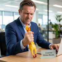 Poulet hurlant amusant en vinyle, jouet couineur unisexe pour animaux de compagnie, pour les plus de 14 ans, pour les farces et le soulagement du stress, plusieurs tailles