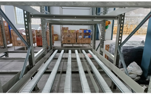 Industrial FIFO Pallet Flow <b>Racking</b> System Heavy Duty Steel Gravity Rack Modular Warehouse <b>Storage</b> High Load Capacity Powder - Product Image 2