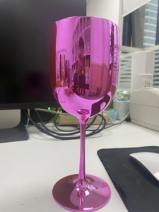 Galvanoplastia Chapado Brillante Venta al por mayor Popular Copa de vino de champán de plástico personalizado Copa de vino de plástico dorado - Product Image 6