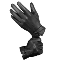 Gants en cuir véritable de peau de chèvre pour hommes Vente en gros pas cher Hiver garder au chaud voiture conduite