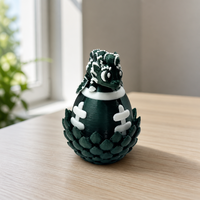 Jouet œuf de dragon imprimé en 3D sur le thème du maillot de football américain, jouet dragon articulé flexible anti-stress, cadeau de collection, décoration de bureau