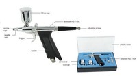 Kit de peinture aérographe professionnel BT-166A à double action en cuivre, alimentation par gravité, écologique, pour la décoration de gâteaux, le maquillage et la peinture de modèles