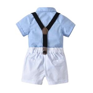 Conjunto de Ropa para Bebé Niño, Traje Formal de Verano con Camisa y Pantalones, Disfraz para Fiesta de Boda, Conjunto de Pantalones con Tirantes para Niños Pequeños - Product Image 2