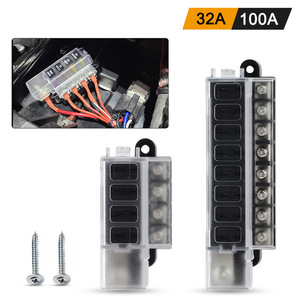 Boîte à fusibles rectangulaire pour voiture, 1 entrée 4 sorties, 1 entrée 8 sorties, 32V 100A, pour la protection des circuits électriques automobiles - Product Image 3