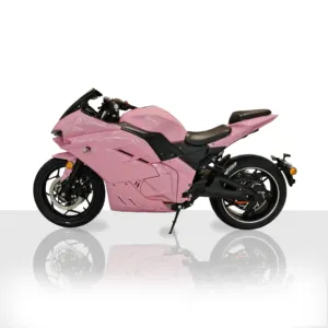 5000W 10KW 140km/H高速赛车运动粉色进出口女式摩托车