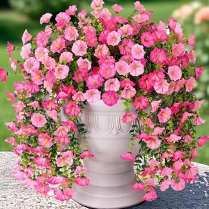 Bouquet de fleurs artificielles Tianyi Morning Glory 75cm rose pour la décoration de la maison, du jardin et de l'extérieur - Product Image 1