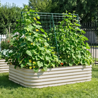 Bac à plantes surélevé en métal galvanisé pour légumes, jardinières surélevées