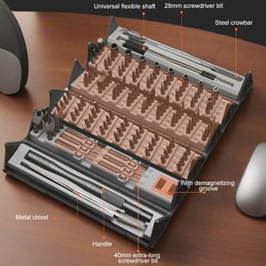 Juego de Destornilladores 128 en 1, Cabezal Cilíndrico S2 con Estuche Rígido, Acero al Cromo Vanadio OEM, Kit de Herramientas de Reparación de Precisión para el Hogar - Product Image 3