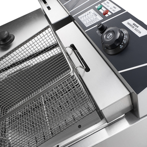 Friteuse électrique professionnelle de comptoir à double cuve et double panier pour frites et poulet, idéale pour les restaurants - Product Image 3
