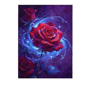 Pintura Digital DIY, Paisaje a Gran Escala, Rosa Pintada a Mano, Pintura Acrílica <span class=keywords><strong>al</strong></span> Óleo, Estilo Instagram, Rectangular, de Gran Tamaño - Product Image 5