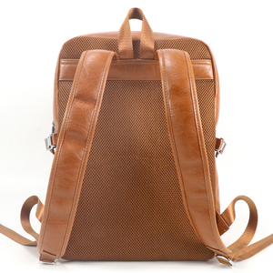 Vintage PU Leather Laptop <b>Backpack</b> Business Travel <b>Large</b> Capacity <b>Backpack</b> OEM Manufacturer Custom Logo - Product Image 4
